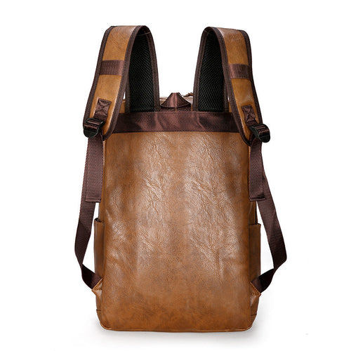 Korean Style Large Capacity Casual Travel Business Backpack Men's PU