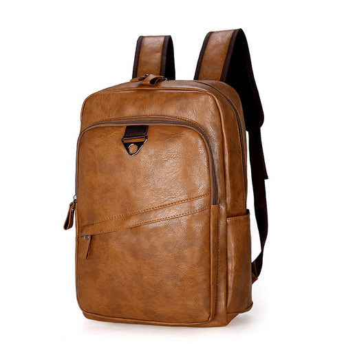 Korean Style Large Capacity Casual Travel Business Backpack Men's PU