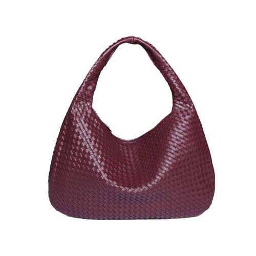 Crescent-shaped hand-woven women's handbag, fashionable and versatile,